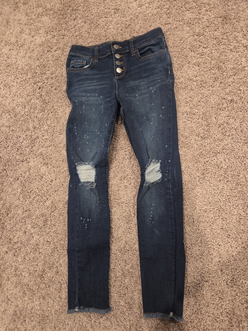 The Children's Place Dark Blue Distressed Skinny Jeans